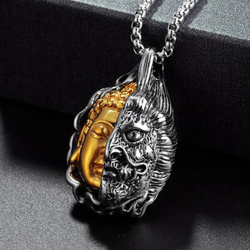 Men Accessories Neck Chain - New Men Necklace Gothic Buddha Demon