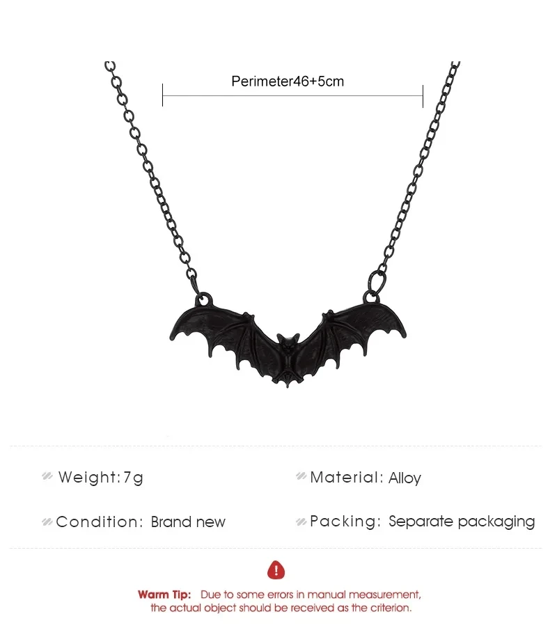 Men and Women's Retro Punk Bat - Men Accessories Neck Chain ulasan dan harga