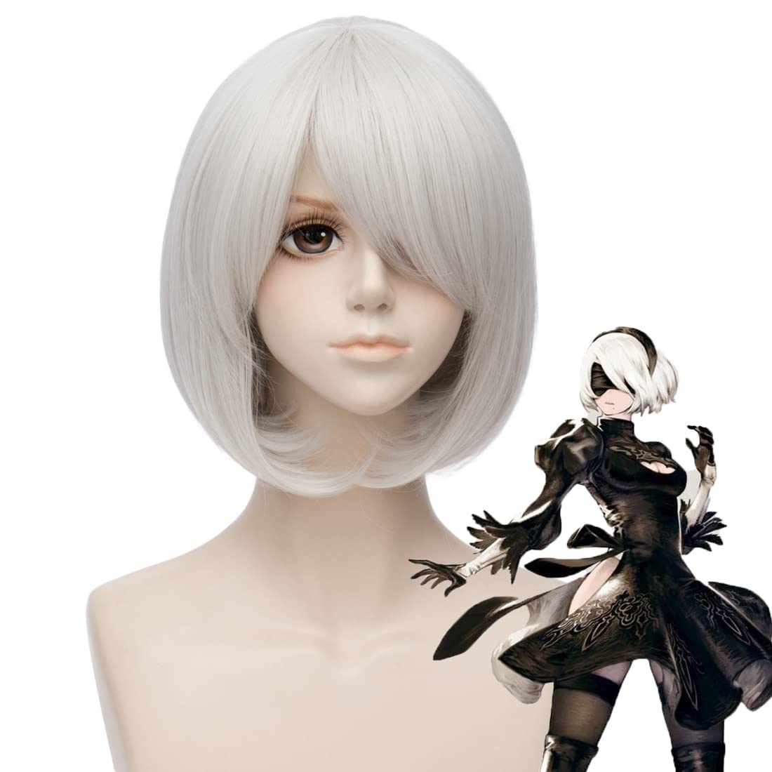 Short Sliver Cosplay Wigs for  - Men'S Accessories Types ulasan dan harga