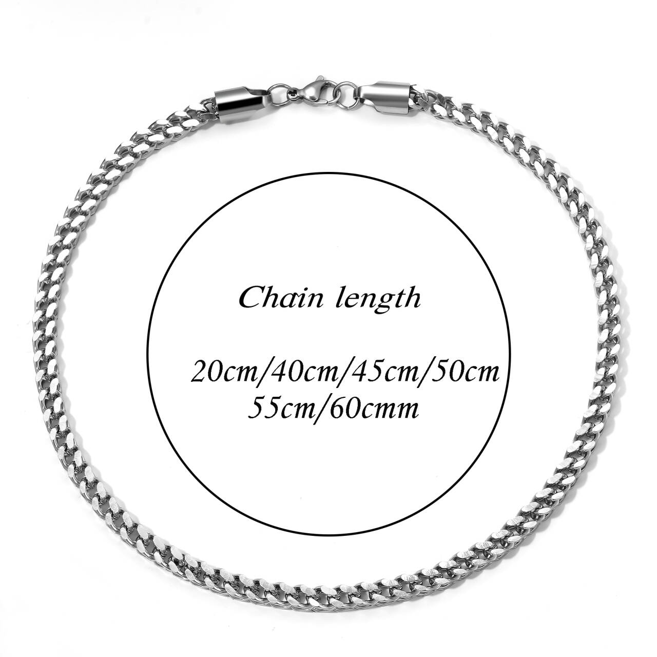 Stainless Steel Link Wheat Bra - Men Accessories Neck Chain ulasan dan harga