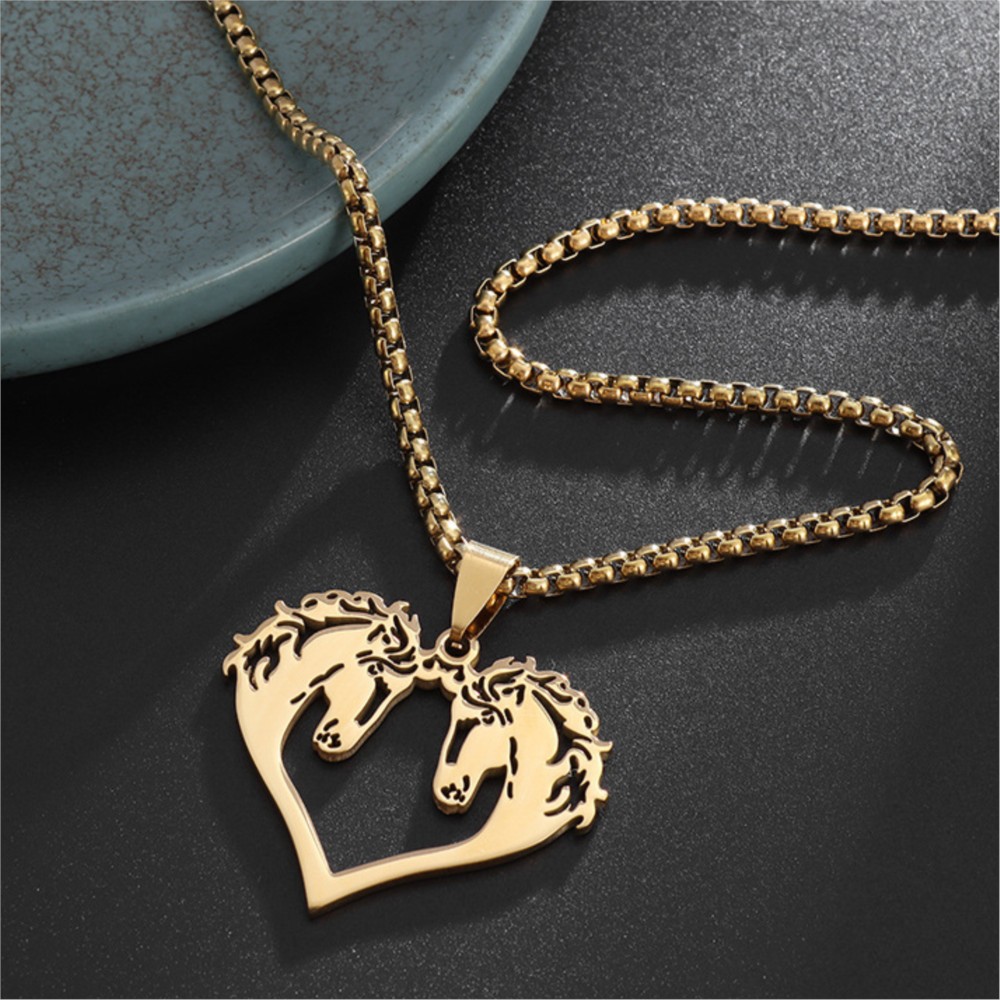 Hiphop Hollowed Out Horses Pen - Men Accessories Neck Chain ulasan dan harga