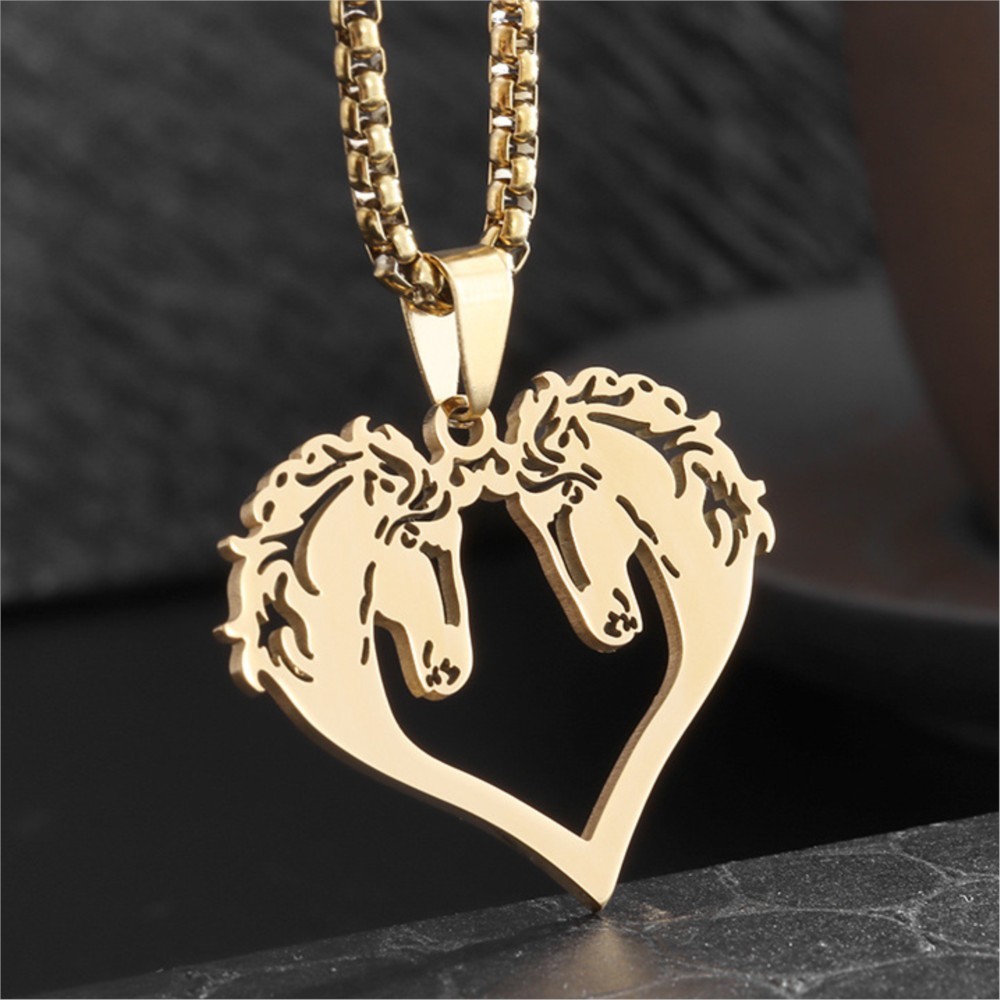 Hiphop Hollowed Out Horses Pen - Men Accessories Neck Chain ulasan dan harga