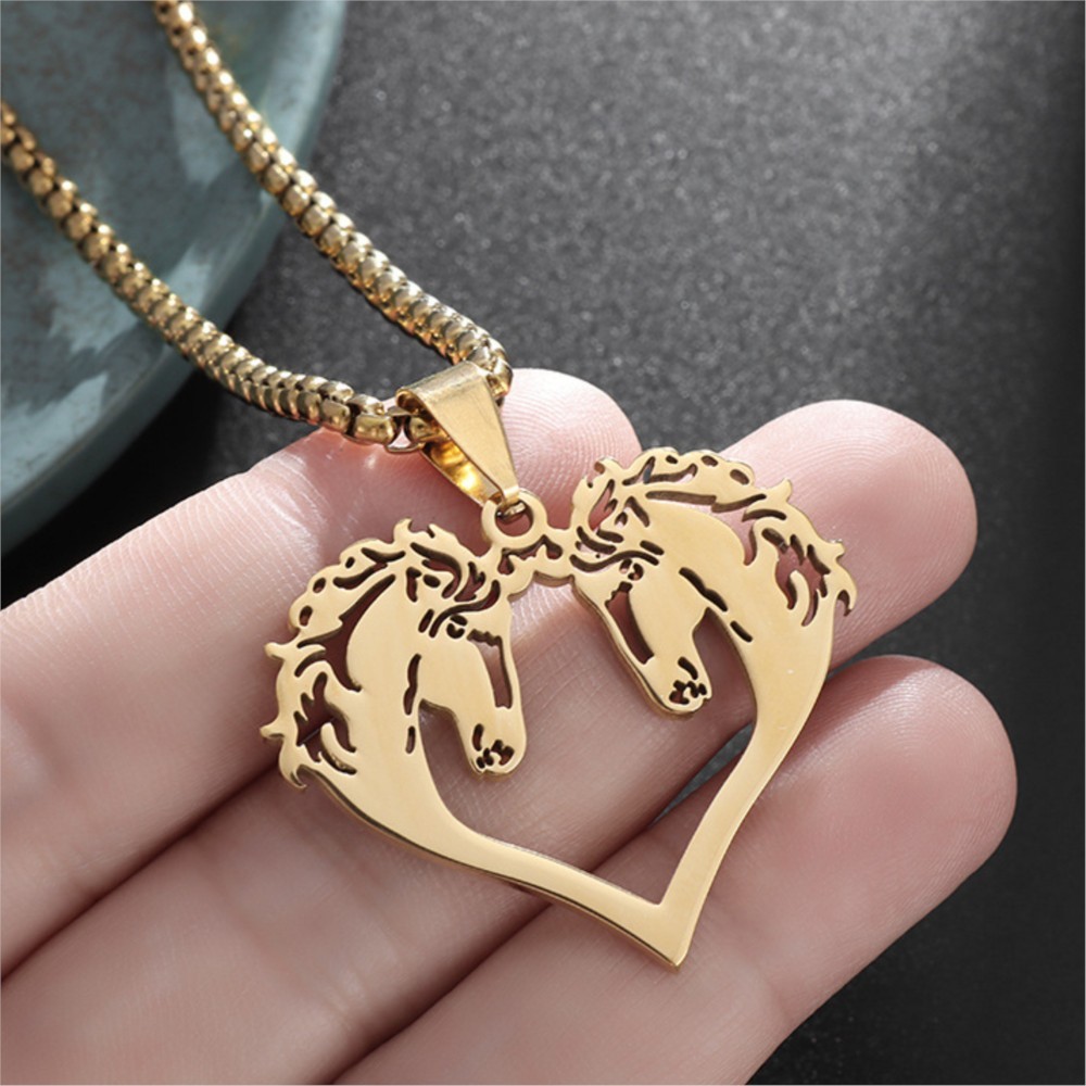Hiphop Hollowed Out Horses Pen - Men Accessories Neck Chain ulasan dan harga