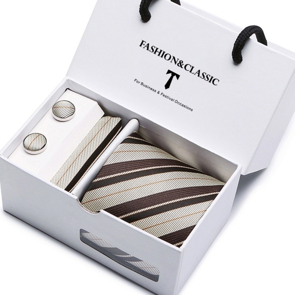 Luxury Woven Silk Jacquard Nec - Neck Tie Set Box ulasan dan harga