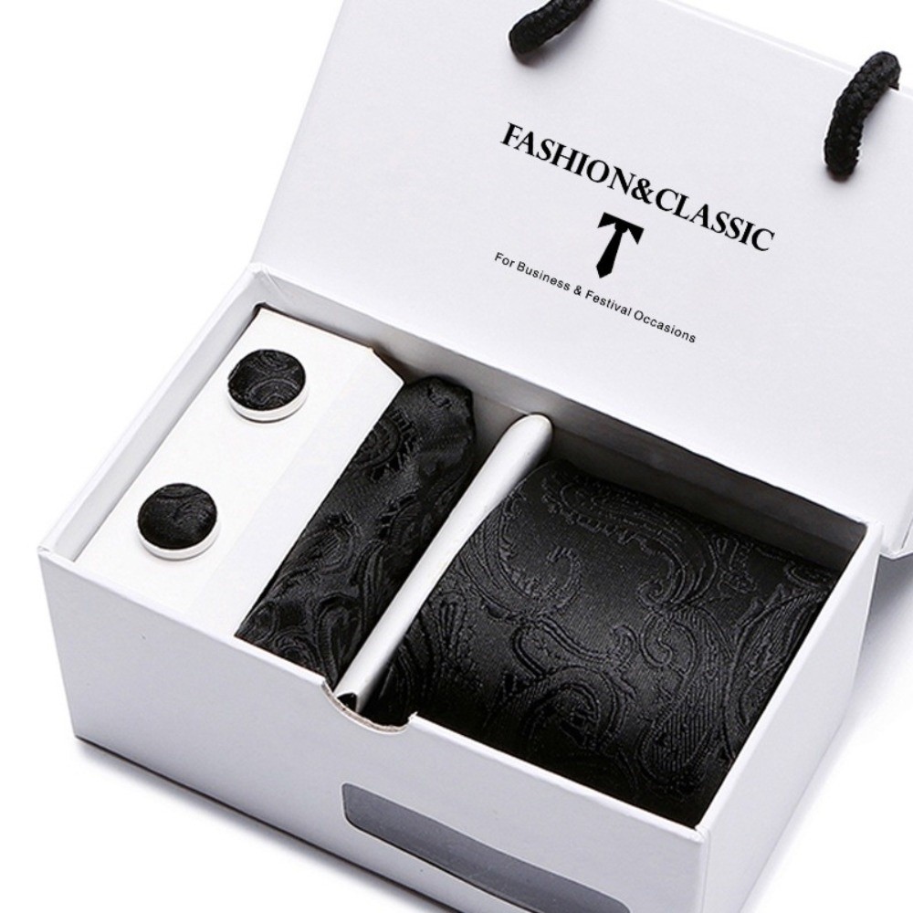 Luxury Woven Silk Jacquard Nec - Neck Tie Set Box ulasan dan harga