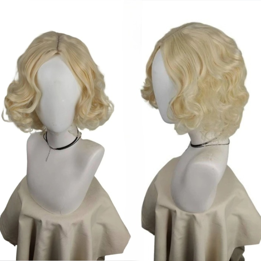 Short Platinum Blonde Curly Wi - Men'S Accessories In The 1920S ulasan dan harga
